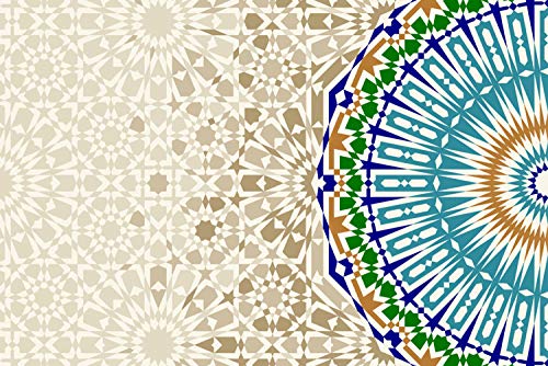 cuadros-lifestyle Küchen Spritzschutz „Mandalaception“ | Küchenrückwand | Alu-DiBond | Fliesenschutz für den Herd und Spüle | Küche | Küchenfliesen | Fliesenspiegel | Rückwand, Größe:60 x 40 x 0.3 cm von Cuadros Lifestyle