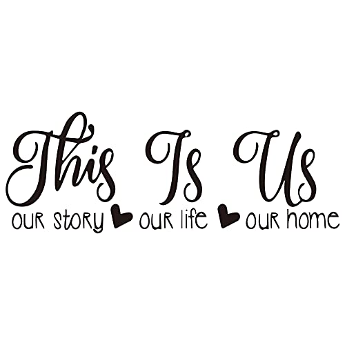 This is Us Our Story Our Life Our Home Wandtattoo Vinyl Liebe Zitat Kunst Schriftzug Wandtattoo Inspirierende Spruch Aufkleber für Wohnzimmer Schlafzimmer Dekorationen von Cuayaes