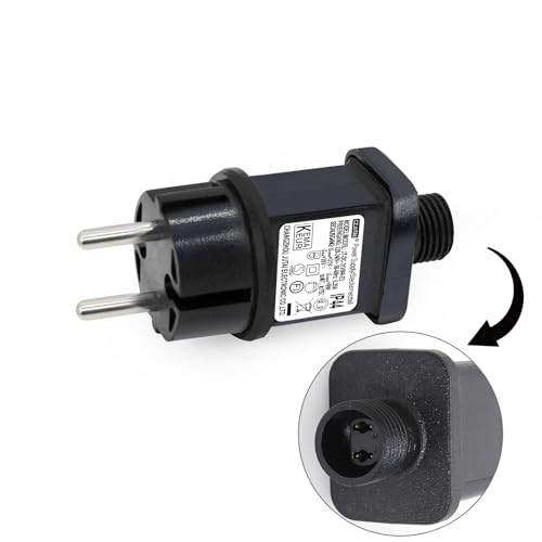 31 V 9 W LED-Transformator CZJUTAI IP44 Stromversorgung für Weihnachtsbeleuchtung mit Stecker – EU-Stecker (Schraubsockel – konstant eingeschaltet – DC31V9W) von CubePlug