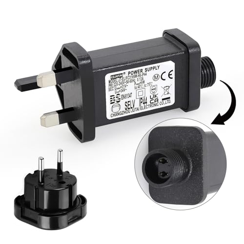 CubePlug LED Trafo CZJUTAI IP44 Netzteil für Weihnachtsbeleuchtung mit EU-Stecker - Konstant an - DC31V 12W von CubePlug