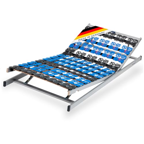 CubeSleep 7-Zonen Lattenrost Cloud KF Tellerrahmen | Kopf- und Fußteil verstellbar | Made In Germany | GS Zertifiziert – geprüfte Sicherheit (100 x 220 cm) von CubeSleep