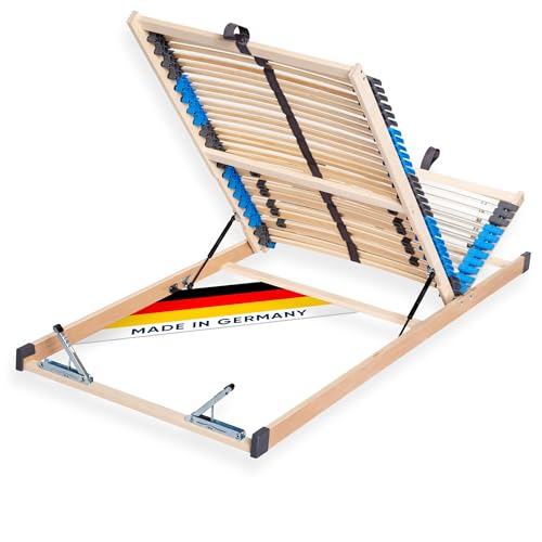 CubeSleep 7 Zonen Lattenrost Pure ECO KF 42 Leisten mit Bettkasten-Funktion | Kopf- und Fußteil verstellbar | Made in Germany (100 x 200 cm) von CubeSleep