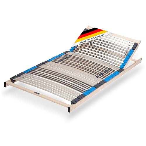 CubeSleep 7-Zonen Lattenrost Pure Eco K 42-Leisten | Kopfteil verstellbar | Federung mit Härteregulierung (90 x 200 cm) von CubeSleep