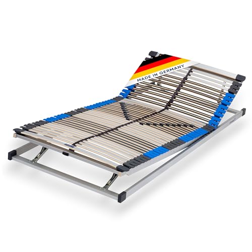 CubeSleep 7-Zonen Lattenrost Pure KF 44-Leisten | Kopf- und Fußteil verstellbar | Federung mit Härteregulierung | Made In Germany | GS Zertifiziert – geprüfte Sicherheit (100 x 220 cm) von CubeSleep