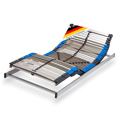 CubeSleep 7-Zonen Motor-Lattenrost Pure 44-Leisten 90x200cm | elektrisch verstellbar | Federung mit Härteregulierung | Made In Germany | GS Zertifiziert – geprüfte Sicherheit von CubeSleep