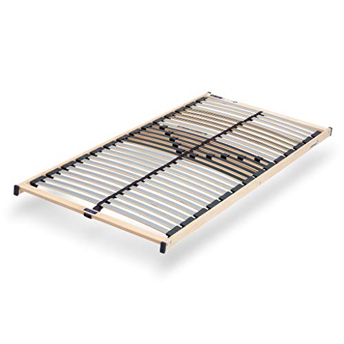 CubeSleep Lattenrost Base NV 28-Leisten 5-Zonen Lattenrahmen | Progressive Federung mit Härteregulierung | Made In Germany | GS Zertifiziert – geprüfte Sicherheit (100 x 190 cm) von CubeSleep