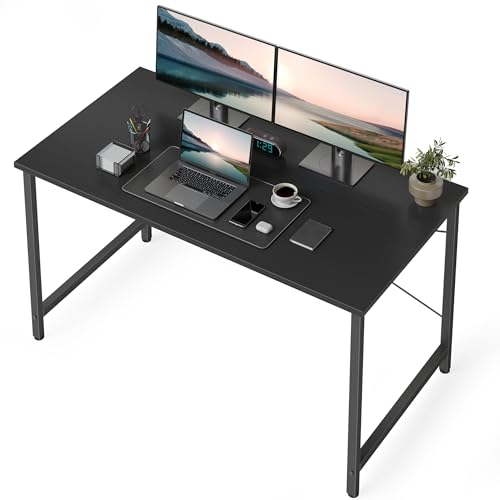 CubiCubi Schreibtisch Kleiner Tisch Computertisch, 100 x 48 x 75 cm Home Office Schreibtisch, Moderner Schlichter Stil PC-Schreibtisch für Zuhause, Büro, Studium, Schreiben, Vintage, Schwarz von CubiCubi