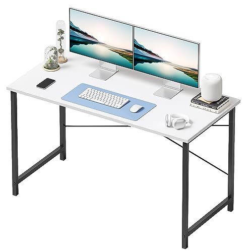 CubiCubi Schreibtisch Kleiner Tisch Computertisch, 200 x 48 x 75 cm Home Office Schreibtisch, Moderner Schlichter Stil PC-Schreibtisch für Zuhause, Büro, Studium, Schreiben, Vintage, Weiß von CubiCubi