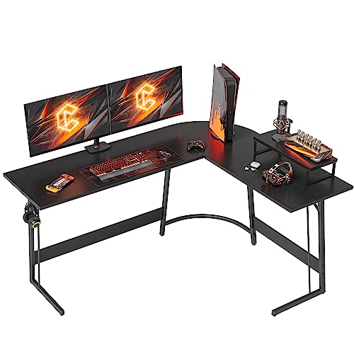 CubiCubi Gaming Tisch Eckschreibtisch 150 x 120 cm, Schreibtisch L Form für Gaming, Ecktisch Computertisch Mit Monitorständer, Platzsparend, Einfach zu Montieren Eck Tisch, Schwarz CubiCubi Gaming Tisch Eckschreibtisch 150 x 120 cm, Schreibtisch L Form für Gaming, Ecktisch Computertisch Mit Monitorständer, Platzsparend, Einfach zu Montieren Eck Tisch, Schwarz von CubiCubi