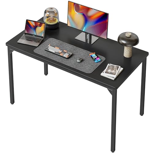 CubiCubi Schreibtisch Klein, 100 x 48 x 75 cm, computertisch PC Tisch, Heimbüro Schreibtisch, Küchentisch, Industriedesign für Zuhause, Büro, Arbeitszimmer, Schreiben, Schwarz von CubiCubi