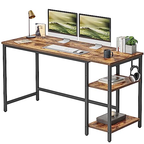 CubiCubi Schreibtisch mit Regalen, Computertisch mit Ablagen & PC-Tisch für Homeoffice, Büro & Arbeitszimmer,Stabiler Stahlrahmen,Moderner Industriestil 120x50cm Vintagebraun CubiCubi Schreibtisch mit Regalen, Computertisch mit Ablagen & PC-Tisch für Homeoffice, Büro & Arbeitszimmer,Stabiler Stahlrahmen,Moderner Industriestil 120x50cm Vintagebraun von CubiCubi