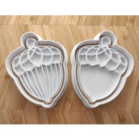 Eichel Präge - Und Ausstechform-Set | Herbst Erntedank von CubicCraftCreations