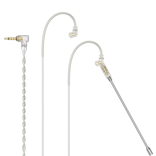 Cubilux 3,5 mm 2-Pin 0,78 mm IEM Kabel mit abnehmbarem Boom-Mikrofon, silberbeschichtete OFC Drähte für Wan'er S.G, ZS10 Pro, ZS10 Pro X, ZSN PRO, ZSX In-Ear Monitor, 1,2 Meter Cubilux 3,5 mm 2-Pin 0,78 mm IEM Kabel mit abnehmbarem Boom-Mikrofon, silberbeschichtete OFC Drähte für Wan'er S.G, ZS10 Pro, ZS10 Pro X, ZSN PRO, ZSX In-Ear Monitor, 1,2 Meter von Cubilux