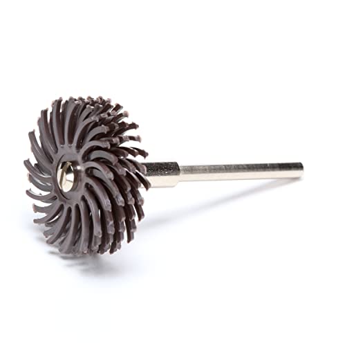 Scotch-Brite (TM) Radial Bristle Disc, 25000 U/min, 3 Durchmesser, 360 Körnung, lime grün (10 Stück), Pack of 24, dunkelbraun, 24 von Cubitron