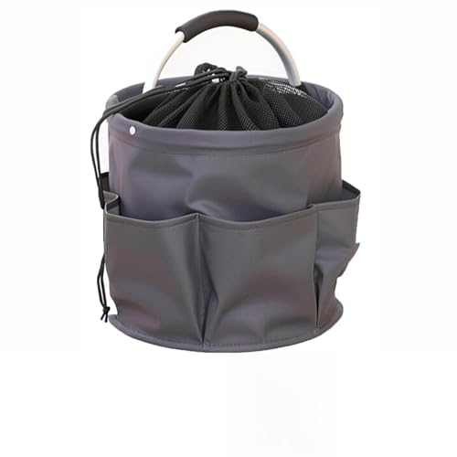 Cubstone Putzmittel Organizer Werkzeugkorb, Faltbarer Aufbewahrung Werkzeugkorb,17L Universal Werkzeugeimer für Gartenwerkzeug Putzutensilien Garten Gadgets Storage(Grey,A) von Cubstone