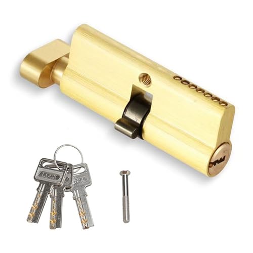 Cubstone Schließzylinder,Zylinderschloss Messing Türverriegelungsraum WC 60 70 80 90 100 110 mm Zylinderschloss Fitting Sperre Hardware Schloss Badezimmer Zylinder mit Schlüsseln(30/30mm) von Cubstone