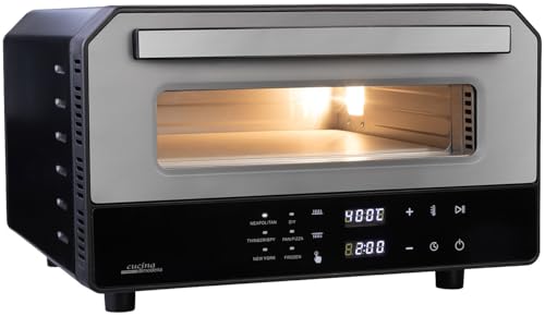 Cucina di Modena Elektrischer Pizzaofen mit Pizzastein, bis 400 °C, 1.700 Watt, Timer von Cucina di Modena