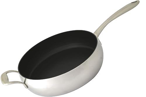 Cucina und Tavola Deluxe Edelstahl Bratpfanne Ø 28 cm PTFE Antihaft Beschichtung Pfanne von Cucina und Tavola