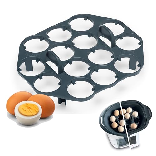 CucinaOra eggFUSION Eierkocher Halter - Eierhalter Thermomix bis zu 14 Eier - Thermomix tm6 Zubehör - Thermomix TM5 TM31 - Eierhalter zum Kochen - Kompatibel mit MC Smart Connect Küchenzubehör von CucinaOra