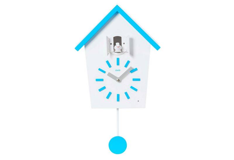 Cuco Clock Wanduhr Kuckucksuhr BAUERNHAUS, Pendeluhr Wanduhr, Moderne Schwarzwalduhr (28,3 × 22,8 × 10,4cm, mit Nachtruhefunktion, Vogelgezwitscher) von Cuco Clock