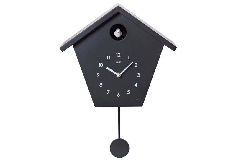 Cuco Clock Wanduhr Kuckucksuhr SCHWARZWALDHAUS, Pendeluhr Wanduhr, Moderne Schwarzwalduhr (25 x 28,5 x 12cm, Pendeluhr mit Nachtruhefunktion, Vogelgezwitscher) von Cuco Clock