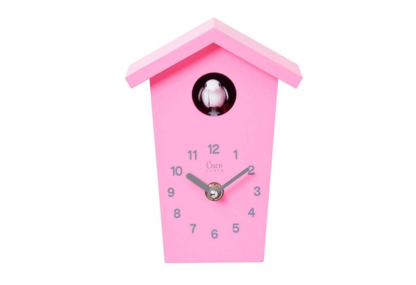 Cuco Clock Wanduhr Mini Kuckucksuhr HOCHHAUS, Wanduhr, Moderne Schwarzwalduhr (17,0 × 12,4 × 9,0cm, mit Nachtruhefunktion, Kuckucksruf, Quarzuhrwerk) von Cuco Clock