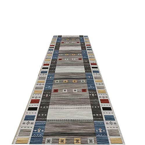 CucuBan Läufer Flur Korridor Teppich Startseite Teppich Schritt Mats Treppe Teppich Teppiche Flur Läufer Lange Matte Home Wohnzimmer Dekor,Dunkel grau,Breite 1.2m X Länge 3m von CucuBan