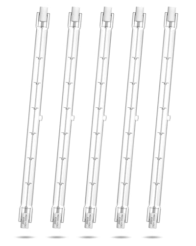 CucuGo R7s Halogen Leuchtmittel 189mm 1000W Glühbirne Slim J189 J Typ Linear Doppelend Fluter Dimmbar Halogenstab, 16000Lm Superhelles Flutlicht Lampe 220-240V Halogen Glühbirne, 5 Stück CucuGo R7s Halogen Leuchtmittel 189mm 1000W Glühbirne Slim J189 J Typ Linear Doppelend Fluter Dimmbar Halogenstab, 16000Lm Superhelles Flutlicht Lampe 220-240V Halogen Glühbirne, 5 Stück von CucuGo