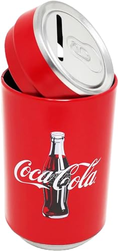 Coca Cola Spardose aus Blech, aufklappbar und wiederverwendbar (16,5 x 8 cm) von Cucuba