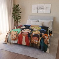 Anime One Piece Straw Hat Crew Fleece Sherpa Blanket | Colorful Pirate Throw Anime One Piece Straw Hat Crew Fleece Sherpa Blanket | Colorful Pirate Throw von CuddleClubStudio