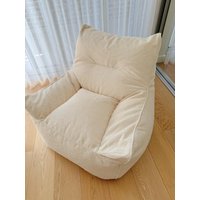 Plüsch Teddyfleece Sofa Sitzsack - Creme Weiß | Nur Bezug Handgemacht von CuddleCraftDesigns