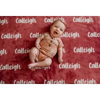 Personalisierte Baby-Decke, Baby-Mädchen-Decke, Personalisierte Decke, Baby-Namensdecke, Baby Personalisieren, Swaddle-Decke, Rose-Namensdecke von CuddleMuffinsBlanket