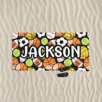 Sporttuch, Personalisieren Sport Strandtuch, Jungen Basketball Namen Handtuch, Personalisierte Strandtuch von CuddleMuffinsBlanket