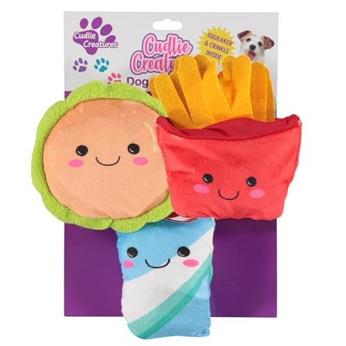Plüsch-Kauspielzeug für Hunde, weich, quietschend, für kleine Hunde, 10,2 cm, langlebig, niedliches und sicheres Haustier-Spielzeug-Geschenkset (Lebensmittel, Obst, Bauernhof, Zoo und Plüsch-Kauspielzeug für Hunde, weich, quietschend, für kleine Hunde, 10,2 cm, langlebig, niedliches und sicheres Haustier-Spielzeug-Geschenkset (Lebensmittel, Obst, Bauernhof, Zoo und von Cudlie