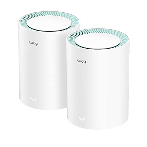 Cudy AC1200 Gigabit Whole-Mesh-WLAN-System, Dualband, WLAN-Extender, Gigabit-Ports, High-Gain-Antennen, VPN, Cloudflare, Verbindung von bis zu 100 Geräten, M1300 2er-Pack von Cudy