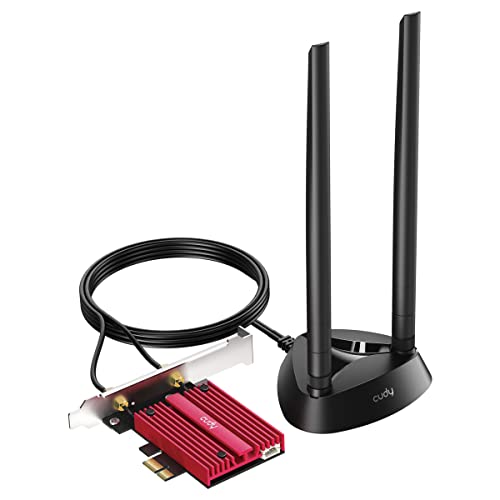 Cudy WiFi 7 WE9300S PCIe WiFi Karte für PC, 6GHz Tri-Band Wireless Adapter, Intel BE200 Chipsatz, Bluetooth 5.4, High Gain Antenne, Einfache Installation von Cudy