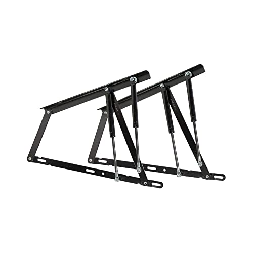 Set mit 2 Doppelkolben-Scharnieren für Bettkasten 200 cm - Speziell für Bettkasten mit Schwerer Matratze - Inklusive 4 Stoßdämpfer, Muttern und Nylon-Unterlegscheiben - Cuens von cuens asesores en descanso