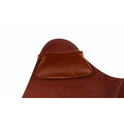 Cuero Design Pampa Mariposa Nackenkissen aus pflanzlich gegerbtem Leder in der Farbe Oak, 3100106 von Cuero Design