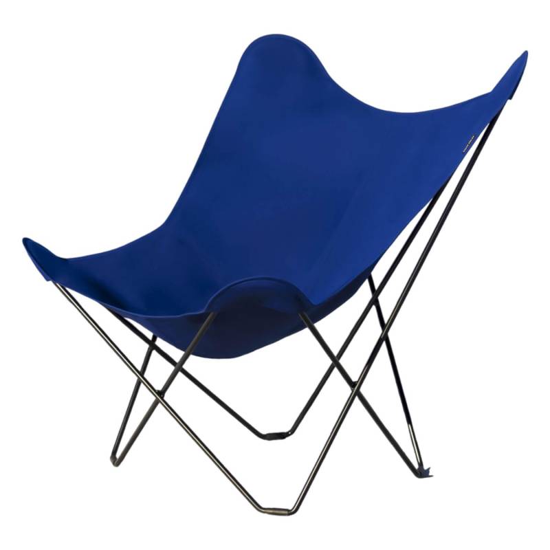 Outdoor Stuhl Sunshine Mariposa Sunbrella Stoff Atlantikblau Blau Gestell Stahl ... von Cuero Design