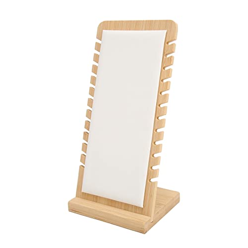 12 Slot -Bambus -Halsketten -Display -Stand, PU -Panel vertikaler freistehender Schmuck Display -Halter, Tabletop -Display -Boards für Zuhause, Anbieter, Anbieter von Cufaee
