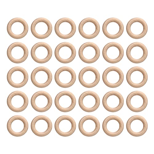 30 Prozent Buchenholzholzringe, unvollendete Ringe, Kreisringanhänger für Schmuckherstellung Handwende Makrameen Vorräte (5,5 cm) von Cufaee