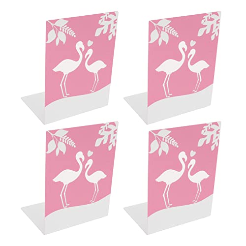 CUFAEE 4PCS Metal Booksends, modernes Design robuster Stabiler dauerhafter Metall Anti -statische glänzende Oberflächen -Nonslip Bookends, Buchstopper für Home Office School (Vogel) von Cufaee