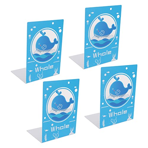 CUFAEE 4PCS Metal Booksends, modernes Design robuster Stabiler dauerhafter Metall Anti -statische glänzende Oberflächen -Nonslip Bookends, Buchstopper für Home Office School (Wal) von Cufaee