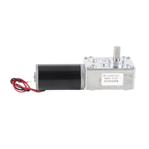 CUFAEE DC24V Einzelwelle Selbstverriegelung reversibler Zahnradmotor, Turbinen -Elektrikgetriebemotor, reversibler Einschachtgeschwindigkeitsreduzierungsmotor 5840 31zy (50 rpm) von Cufaee