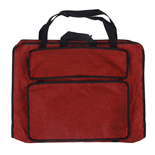 CUFAEE -Kunsttasche, faltbare tragbare Kunst -Portfolio -Tasche mit großer Kapazität, die Aufbewahrungskoffer für Poster -Kunstwerke Malerei Skizzierungszeichnung tragen (Rojo) von Cufaee