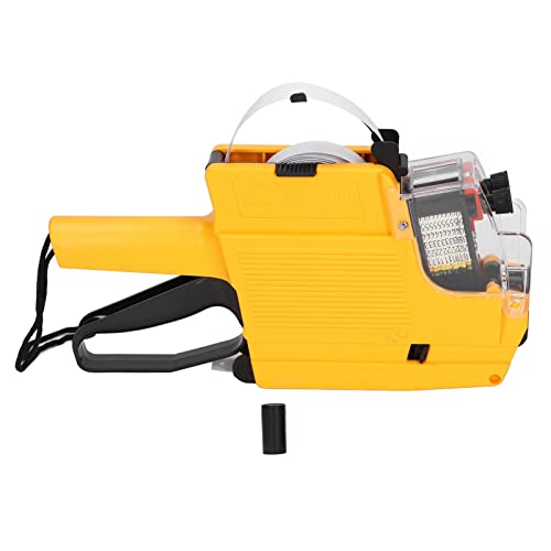 CUFAEE PREIS MAGE GUN, 2 Zeilen 10 Ziffern Labeller -Marker -Anzug Tool, Etikettierungsmaschine für Office -Einzelhandelsgeschäfte Lebensmittelorganisation Markierung (Gelb) von Cufaee