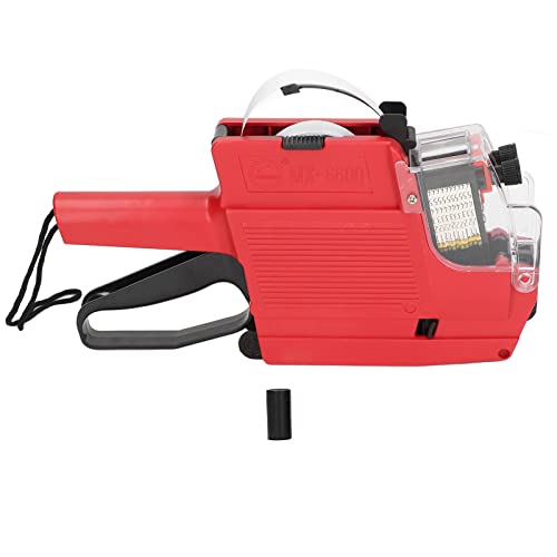 CUFAEE PREIS MAGE GUN, 2 Zeilen 10 Ziffern Labeller -Marker -Anzug Tool, Etikettierungsmaschine für Office -Einzelhandelsgeschäfte Lebensmittelorganisation Markierung (Rot) von Cufaee