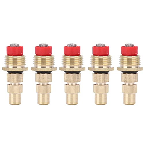 Cufaee 5pcs Bewässerungsdüse, G1 2 männliche Faden -Brass -Atomisation Düse mit Filter, Bewässerungsdripper -Sprinkler für Garten -Gewächshaus -Landwirtschaft von Cufaee
