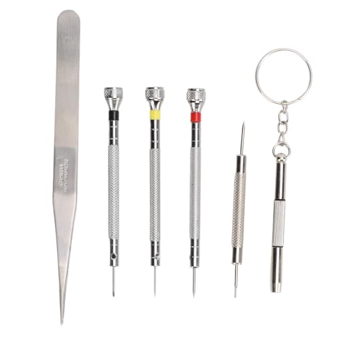 Cufaee 6pcs Uhrenreparaturschraubendreher -Set, Edelstahl -Mikro -Genau, Wachmacher -Schraubendreher -Set für Schmuckarbeit mit Brille Elektronik Cufaee 6pcs Uhrenreparaturschraubendreher -Set, Edelstahl -Mikro -Genau, Wachmacher -Schraubendreher -Set für Schmuckarbeit mit Brille Elektronik von Cufaee