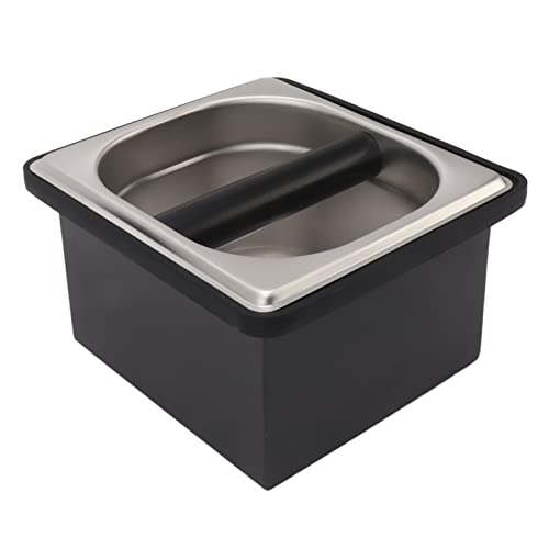 Cufaee Coffee Knock Box, Rubber Coffee Box with Removable Stainless Steel Ground Container, Barista Style Knock Box for Home, Cafe Bar (Small) von Cufaee